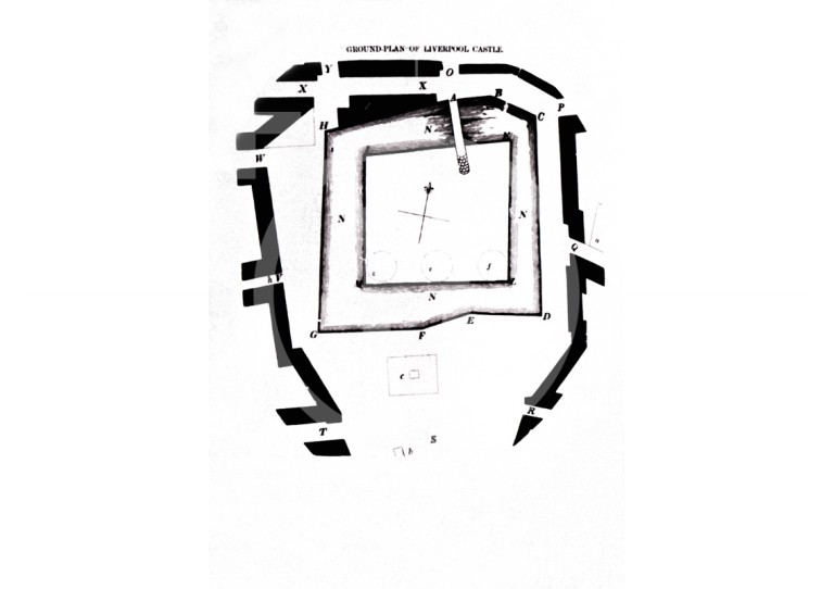 Ground plan of Liverpool castle